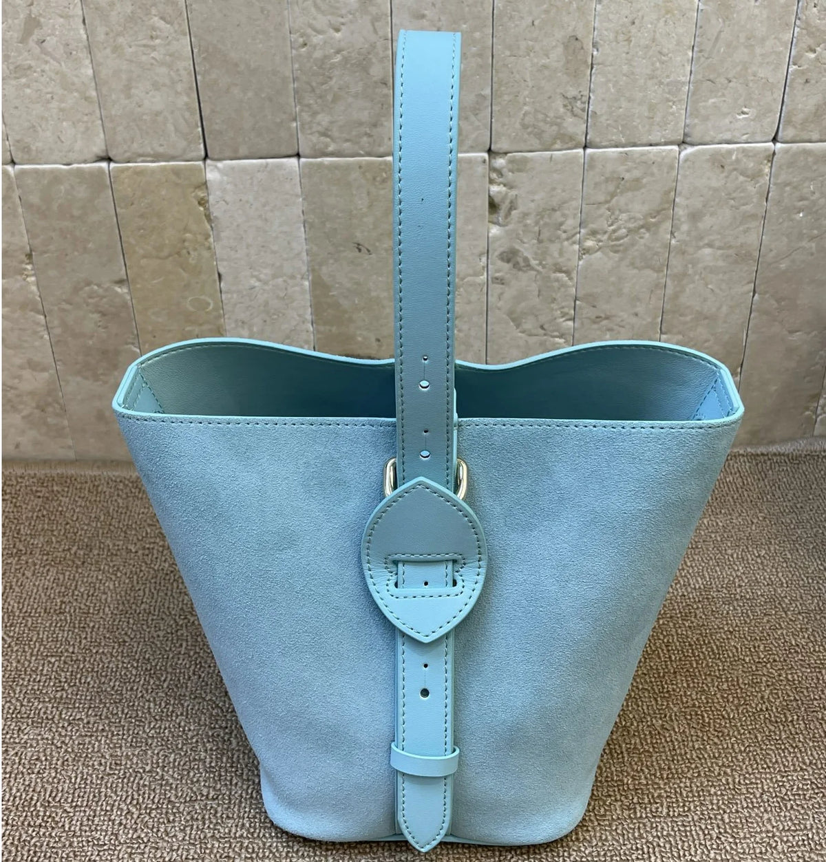 2026 New Genuine Leather Bucket Bags for Women Casual Fashion High Quality Suede Cowhide Women's Handbags Shoulder Bags