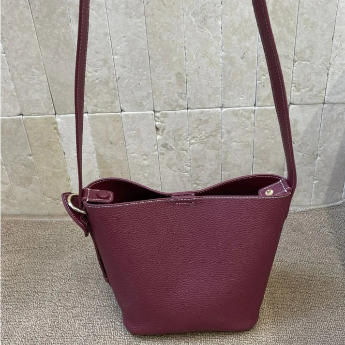 2026 New Genuine Leather Bucket Bags for Women Casual Fashion High Quality Suede Cowhide Women's Handbags Shoulder Bags