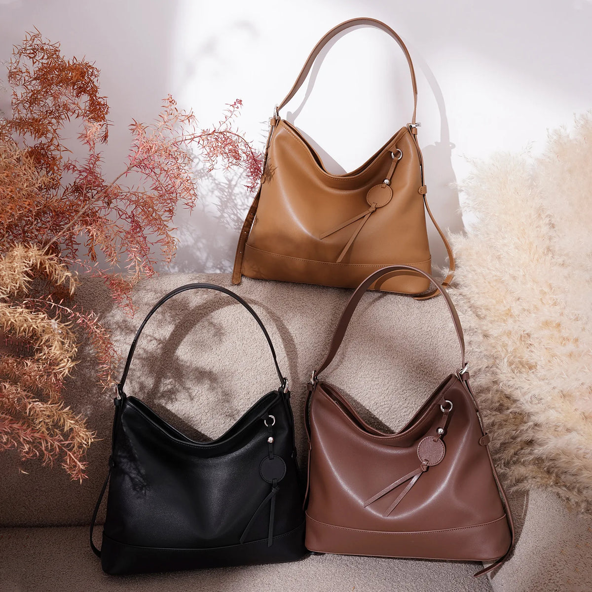 2026 New Genuine Leather Ladies Shoulder Bags Crossbody Bags Casual Fashion High Quality Cowhide Large Capacity Women's Bag