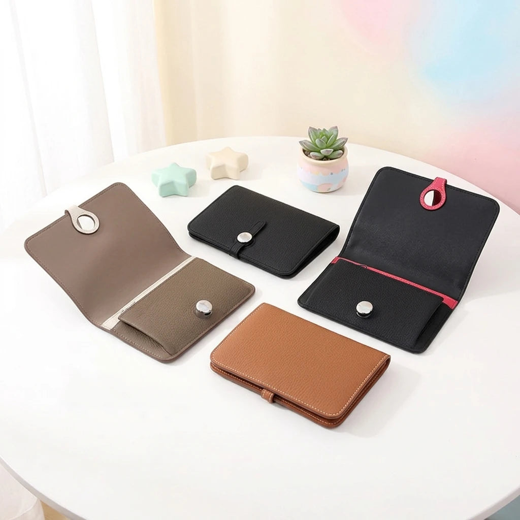 2026 New Genuine Leather Wallet Card Bags OEM ODM TC Cowhide Purse Card Case Passport Wallet Multiple Colors Are Available