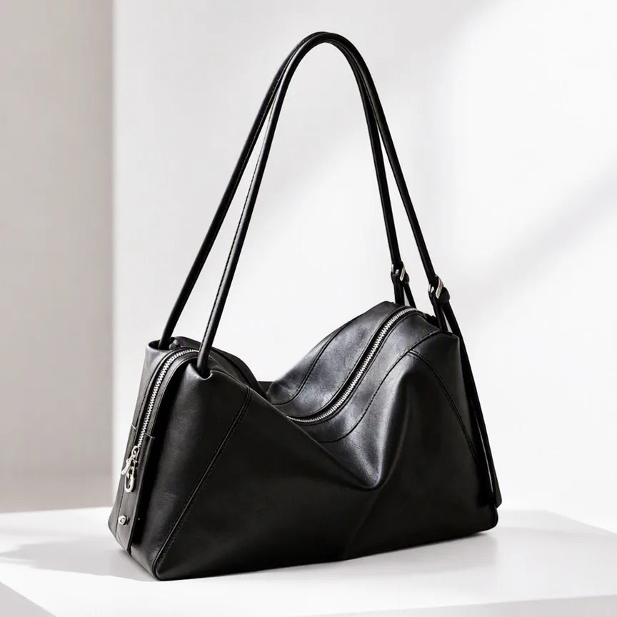 2026 New Genuine Leather Women's Bags Casual Fashion Cowhide Ladies Shoulder Bags Underarm Bags Popular Ladys Bags
