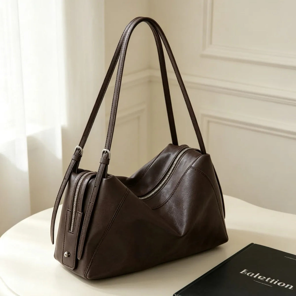 2026 New Genuine Leather Women's Bags Casual Fashion Cowhide Ladies Shoulder Bags Underarm Bags Popular Ladys Bags