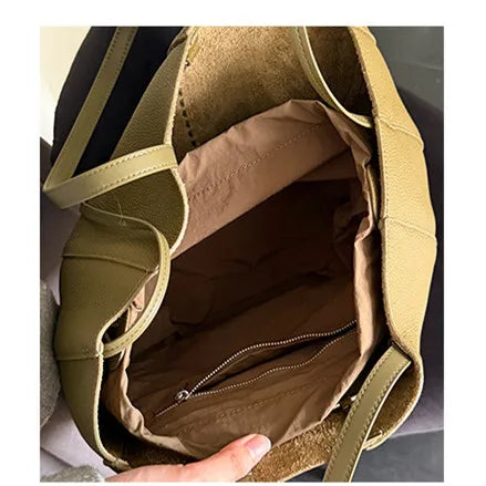 2026 New Genuine Leather Women's Bags Casual Fashion High Quality Cowhide Ladies Shoulder Bags Tote Bags