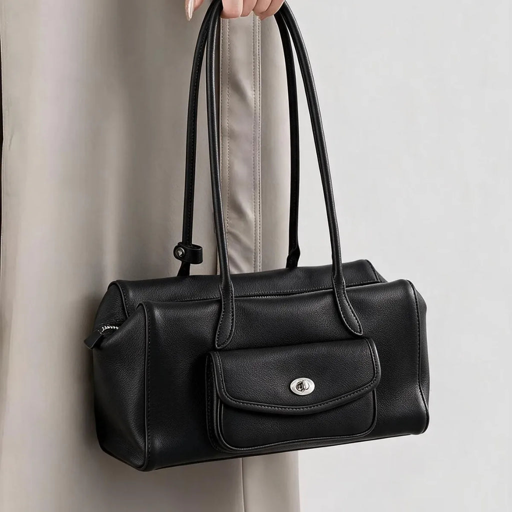 2026 New Genuine Leather Women's Bags Casual Fashion Ladys Bags High Quality Cowhide Ladies Shoulder Bags Underarm Bags