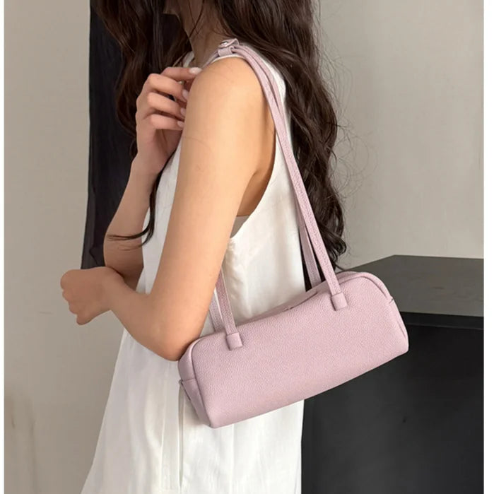 2026 New Genuine Leather Women's Bags High Quality Lychee Grain Cowhide Ladies Shoulder Bags Underarm Bags