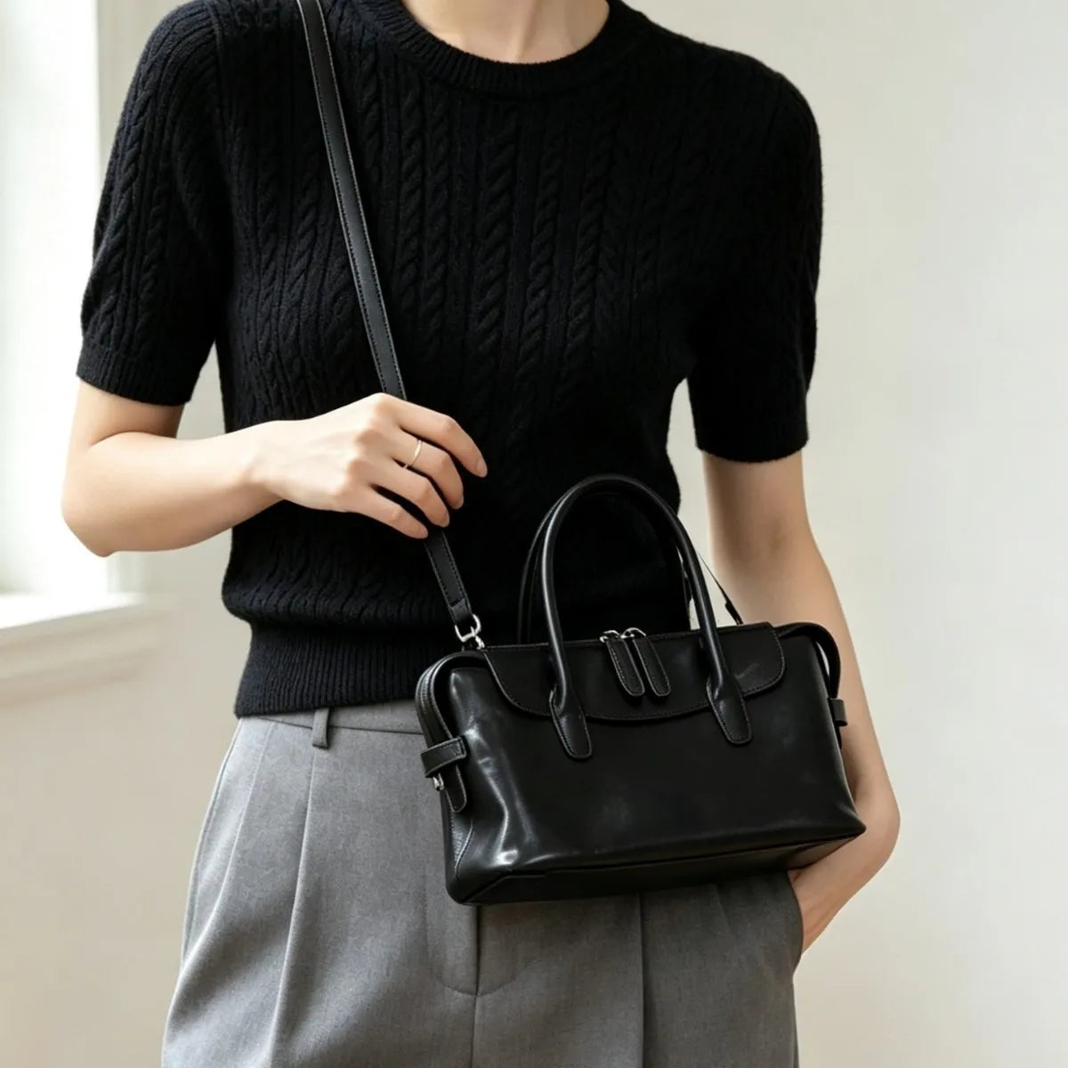 2026 New Genuine Leather Women's Bags Luxury Ladys handbags Crossbody Bags Vintage Style Cowhide handbags for Women