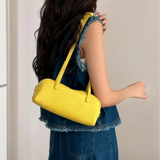 2026 New Genuine Leather Women's Bags High Quality Lychee Grain Cowhide Ladies Shoulder Bags Underarm Bags