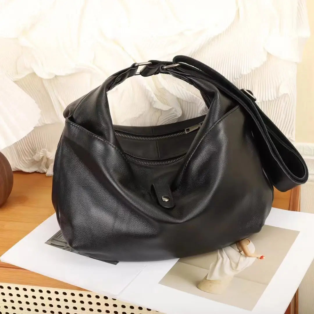 2026 New Genuine Leather Women's Crossbody Bags Casual Fashion Soft Cowhide Ladies Shoulder Bags Messenger Bags