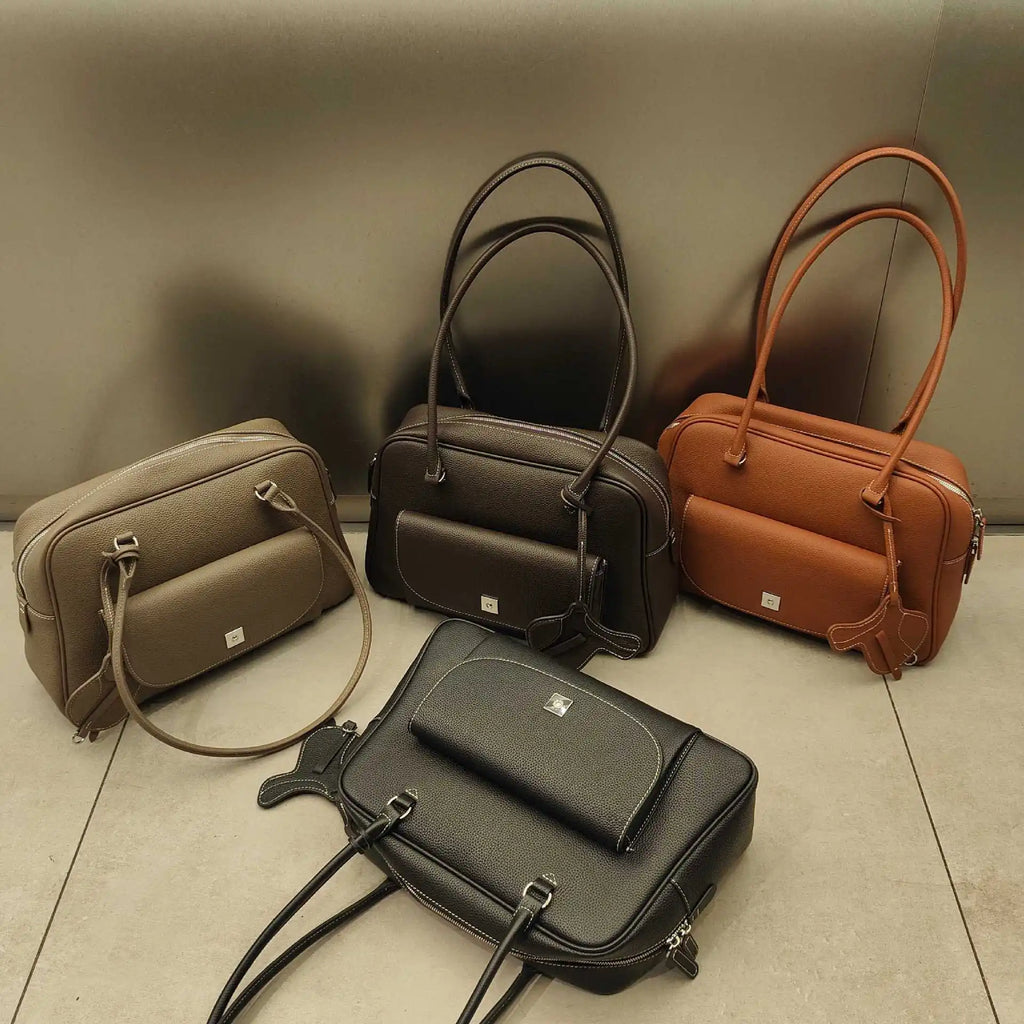 2026 New Genuine Leather Women's Handbags Design Fashion High Quality Cowhide Ladies Shoulder Bags Large Capacity Ladys Bags