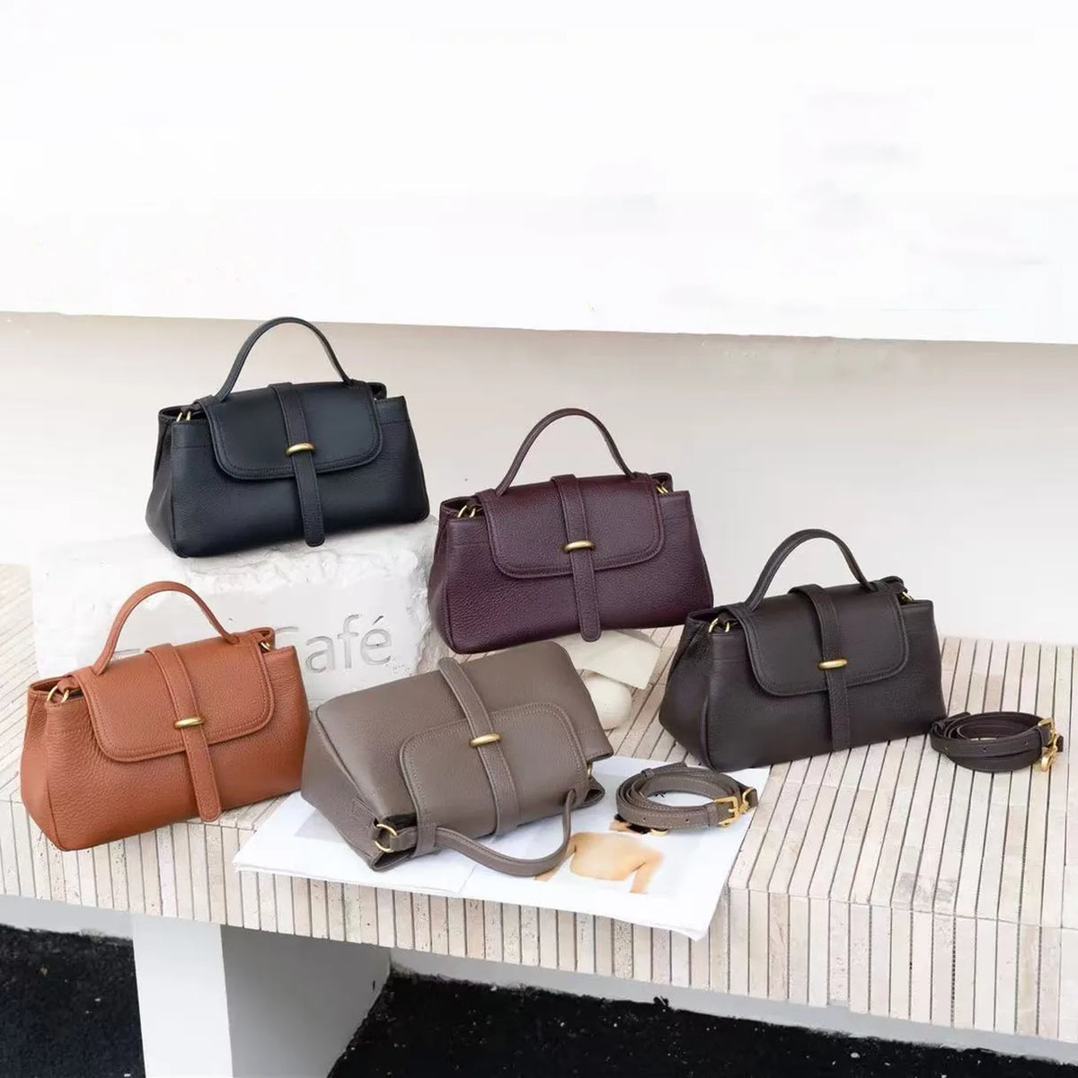 2026 New Genuine Leather Women's Handbags High Quality Top Grain Cowhide Ladies Shoulder Bags Crossbody Bags