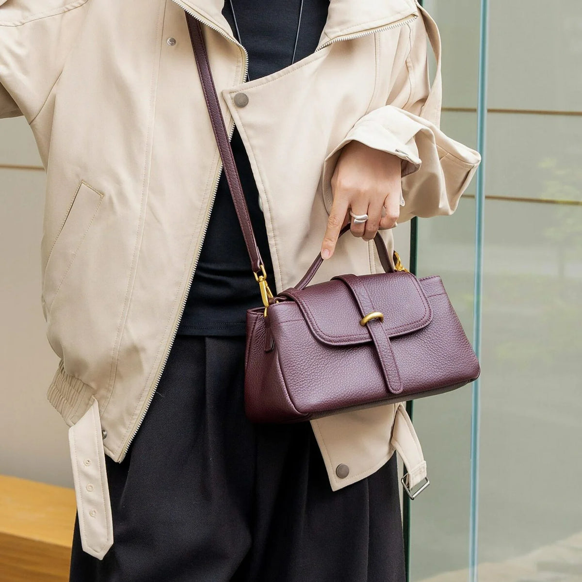 2026 New Genuine Leather Women's Handbags High Quality Top Grain Cowhide Ladies Shoulder Bags Crossbody Bags
