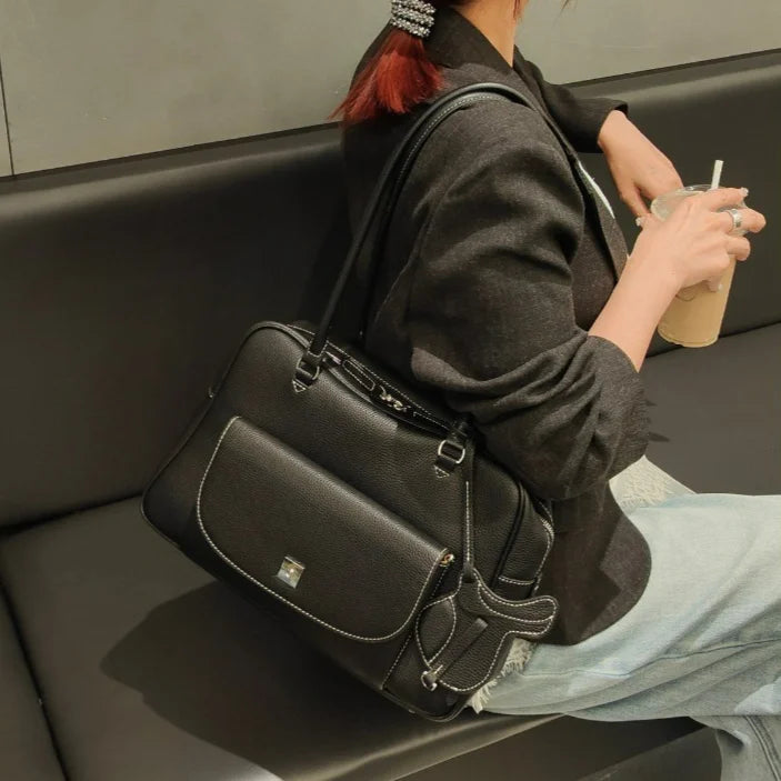 2026 New Genuine Leather Women's Handbags Design Fashion High Quality Cowhide Ladies Shoulder Bags Large Capacity Ladys Bags