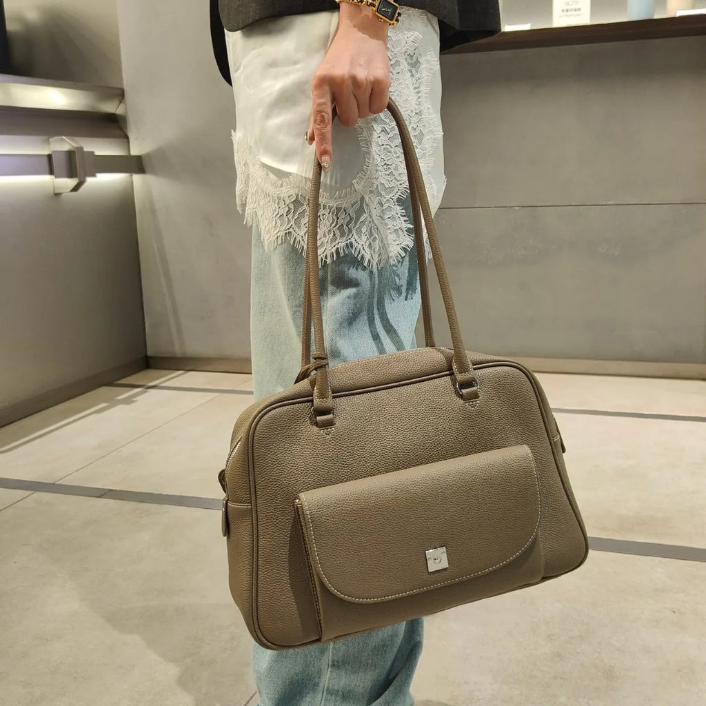 2026 New Genuine Leather Women's Handbags Design Fashion High Quality Cowhide Ladies Shoulder Bags Large Capacity Ladys Bags
