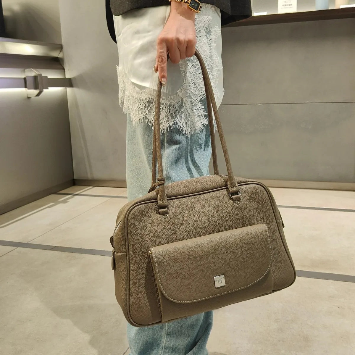 2026 New Genuine Leather Women's Handbags Design Fashion High Quality Cowhide Ladies Shoulder Bags Large Capacity Ladys Bags