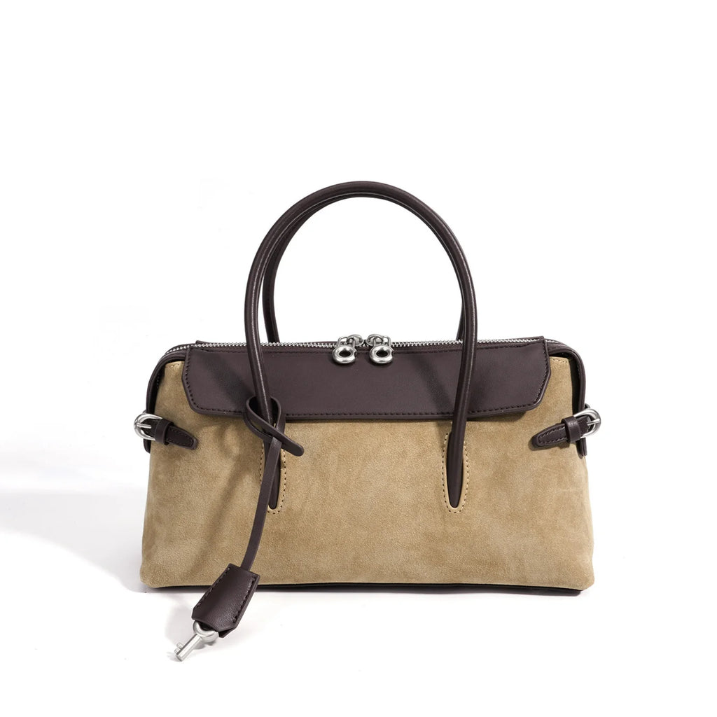 2026 New Genuine Leather Women's Handbags Crossbody Bags Retro Nubuck Cowhide Ladies Bags Suede Bags OEM ODM