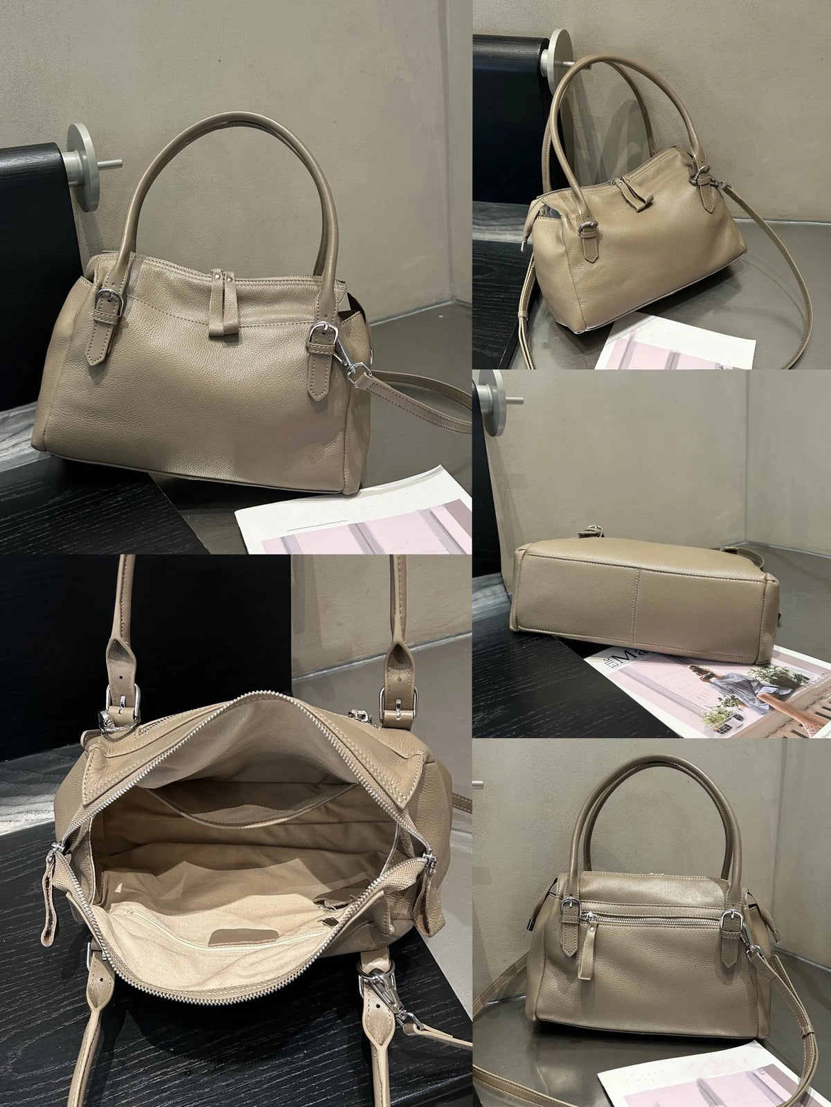 2026 New Genuine Leather Women's Handbags European Style Ladys Bag Soft Cowhide Ladies Shoulder Bags Crossbody Bags