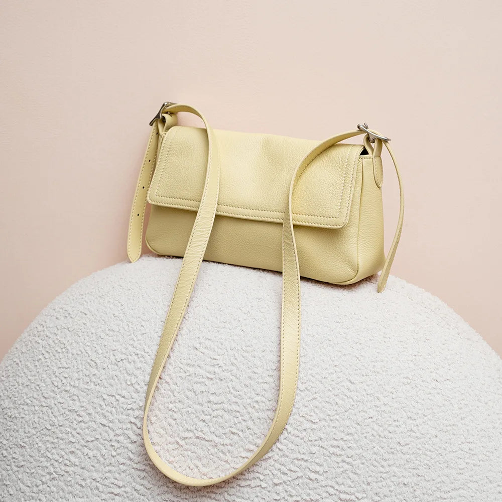 2026 New Genuine Leather Women's Shoulder Bags Crossbody Bags Design Simple Fashion Cowhide Messenger Bags for Women