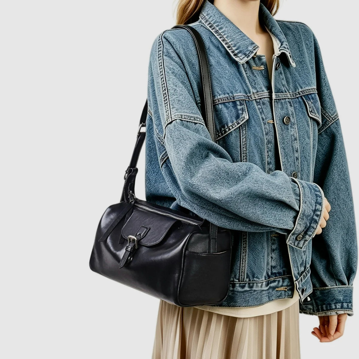 2026 New Genuine Leather Women's Shoulder Bags Underarm Bags High Quality Ladys Bags Vegetable Tanned Cowhide Crossbody Bags