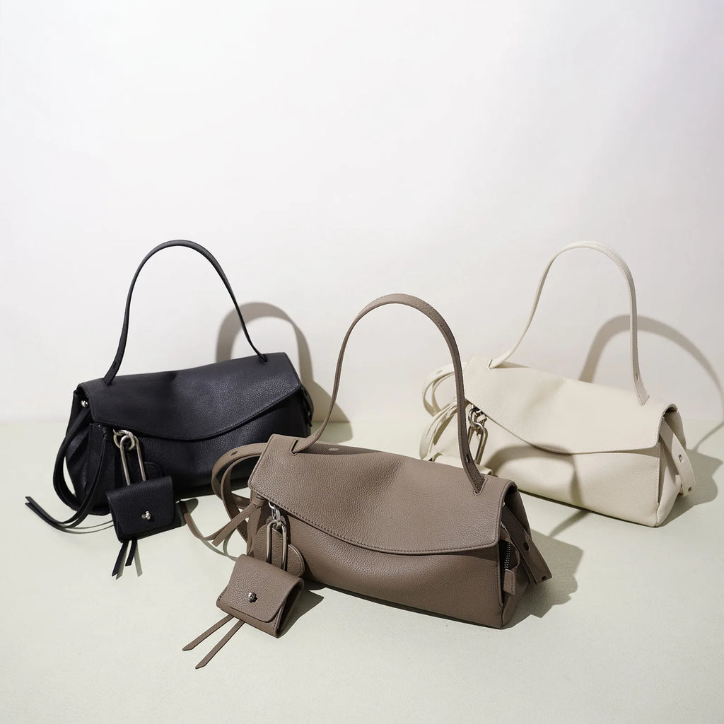 2026 New Genuine Leather Women's Shoulder Bags Underarm Bags Casual Fashion High Quality Cowhide Handbag for Women