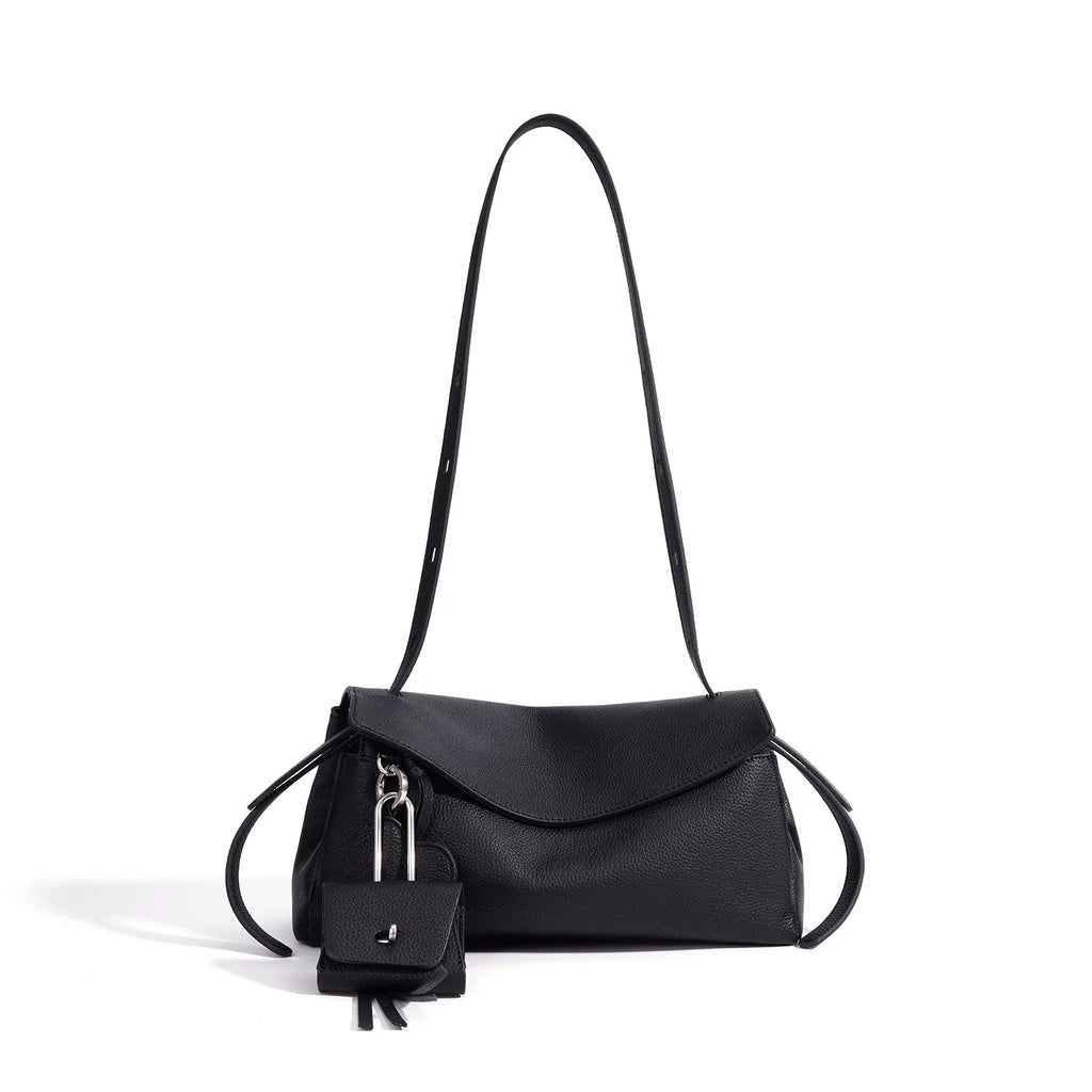 2026 New Genuine Leather Women's Shoulder Bags Underarm Bags Casual Fashion High Quality Cowhide Handbag for Women