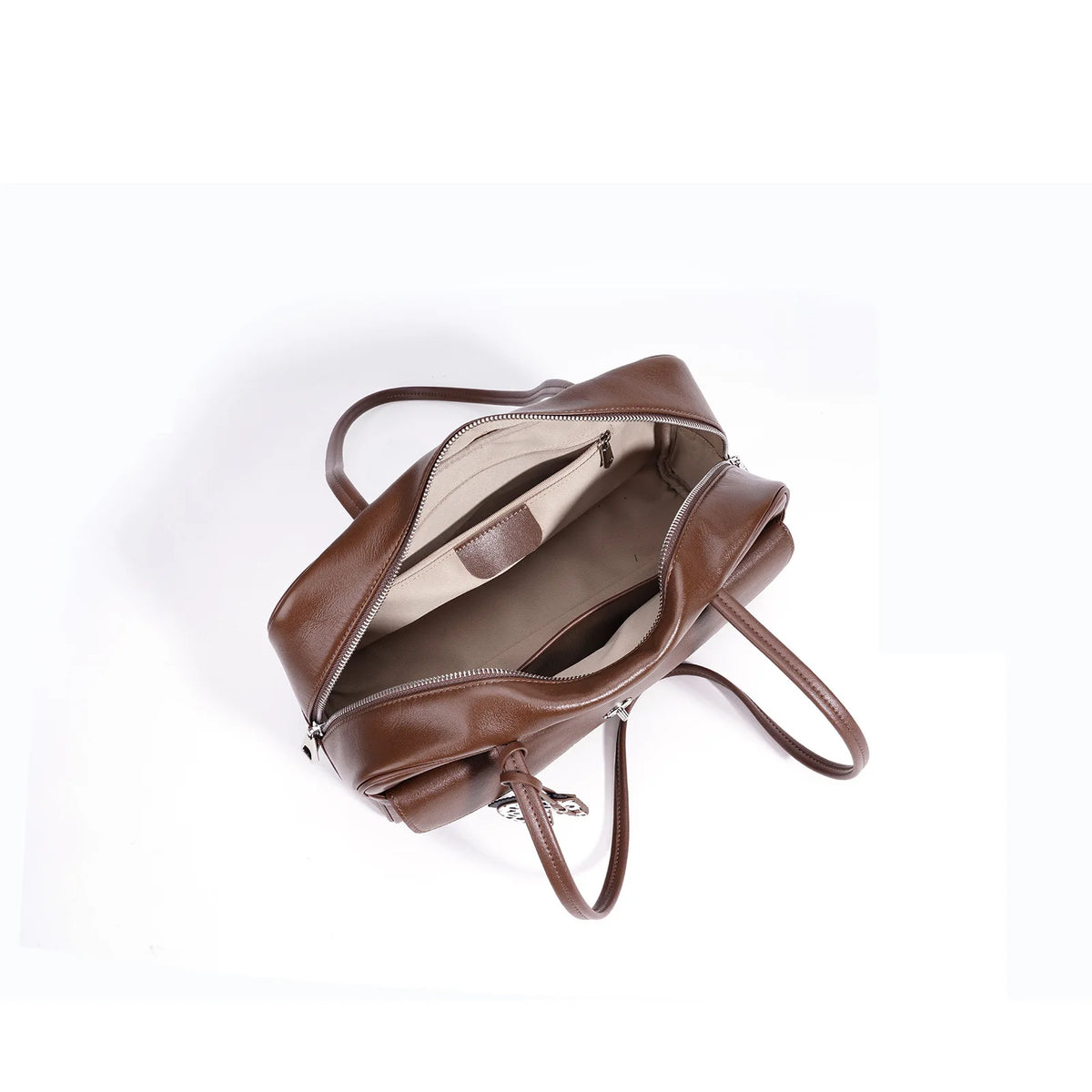 2026 New Genuine Leather Women's Shoulder Bags Boston Bags Design Simple Fashion Cowhide High Quality Ladies Bags