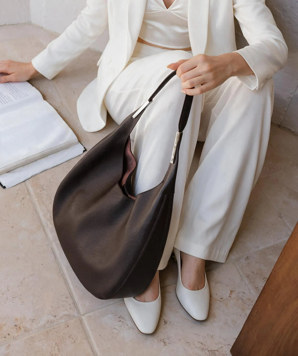 2026 New Genuine Leather Women's Shoulder Bags Underarm Bags Casual Style Hobo Bags High Quality Cowhide Ladies Bags