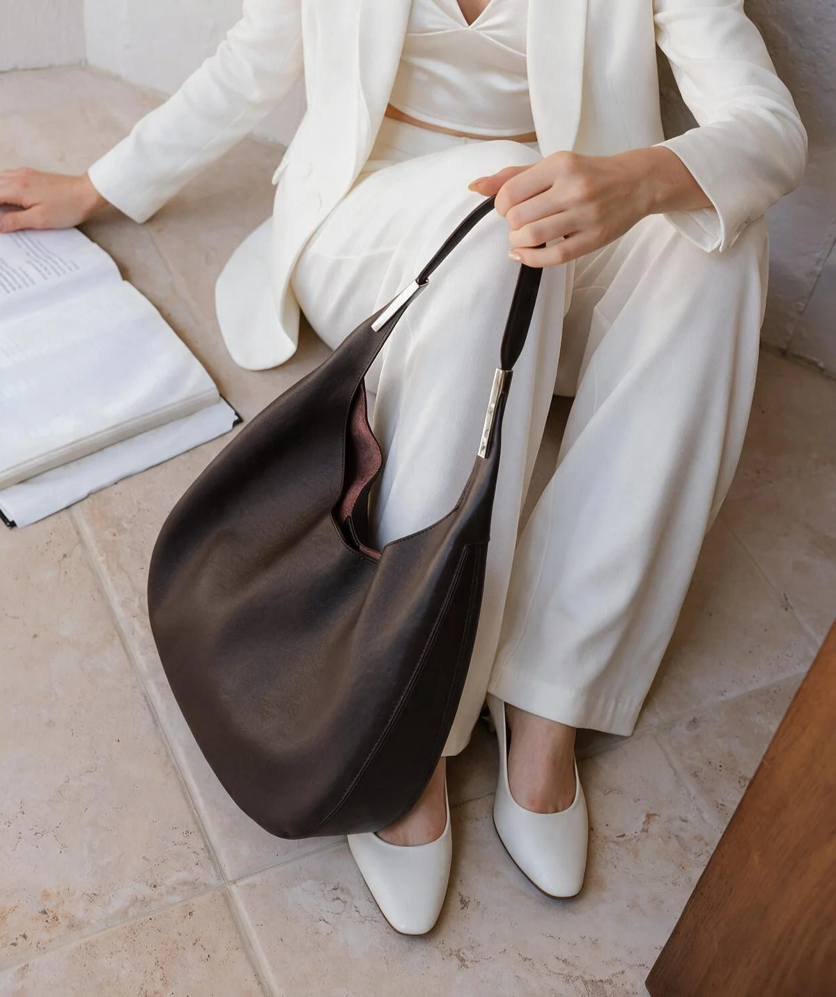2026 New Genuine Leather Women's Shoulder Bags Underarm Bags Casual Style Hobo Bags High Quality Cowhide Ladies Bags