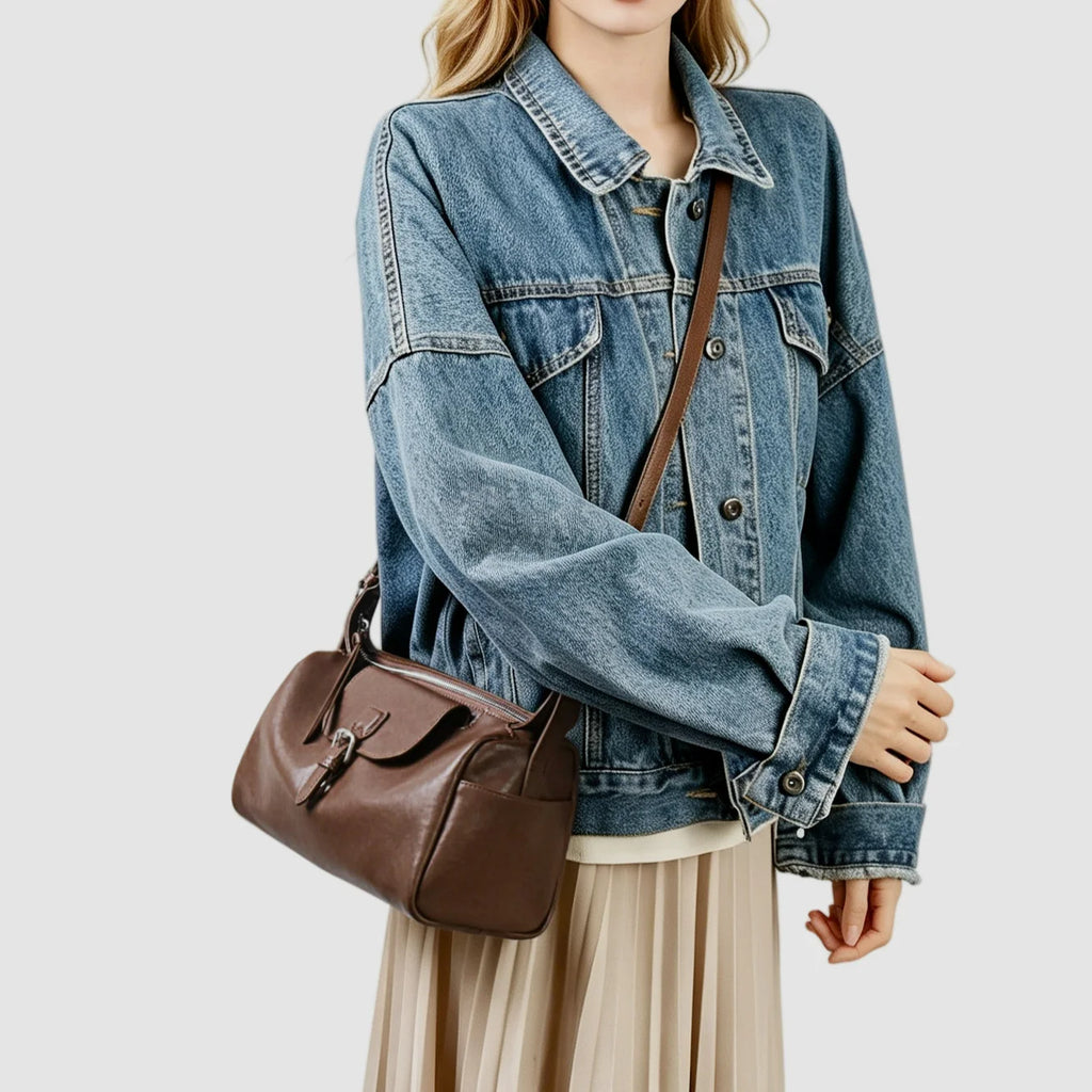 2026 New Genuine Leather Women's Shoulder Bags Underarm Bags High Quality Ladys Bags Vegetable Tanned Cowhide Crossbody Bags