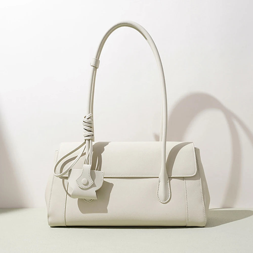 2026 New Genuine Leather Women's Shoulder Bags Underarm Bags Elegant Fashion Cowhide Luxury Ladies Bags