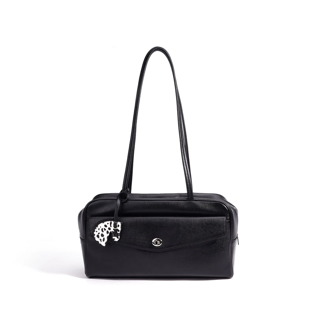 2026 New Genuine Leather Women's Shoulder Bags Boston Bags Design Simple Fashion Cowhide High Quality Ladies Bags