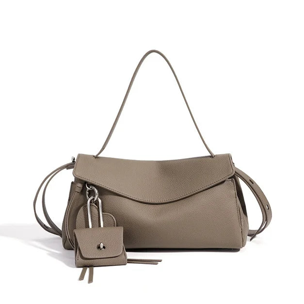 2026 New Genuine Leather Women's Shoulder Bags Underarm Bags Casual Fashion High Quality Cowhide Handbag for Women