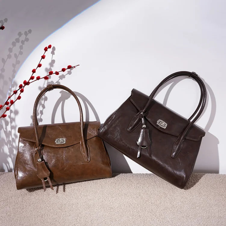 2026 New Ladys Bags Genuine Leather Women's Handbags Crossbody Bags Simple Fashion Cowhide Handbags for Women