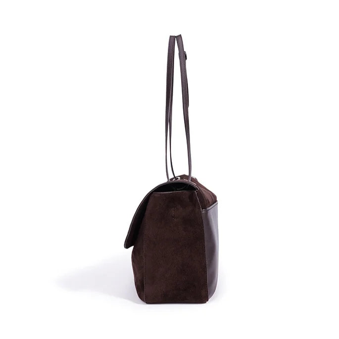 2026 New Nubuck Cowhide Women's Shoulder Bag Crossbody Bag Retro Style Genuine Leather Messenger Bag Suede Bags