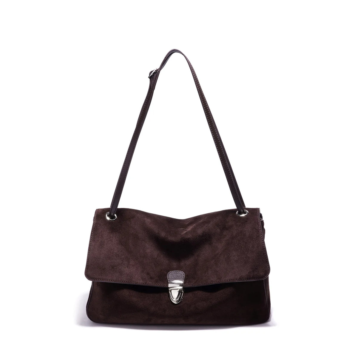 2026 New Nubuck Cowhide Women's Shoulder Bag Crossbody Bag Retro Style Genuine Leather Messenger Bag Suede Bags