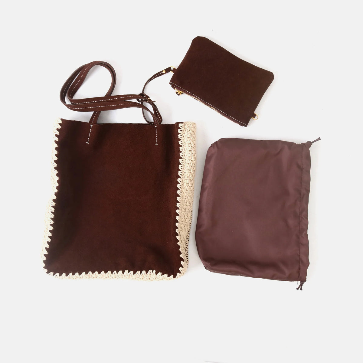 2026 New Nubuck Cowhide Women's Shoulder Bags Tote Bags Casual Fashion Genuine Leather Ladys Bag Suede Bags