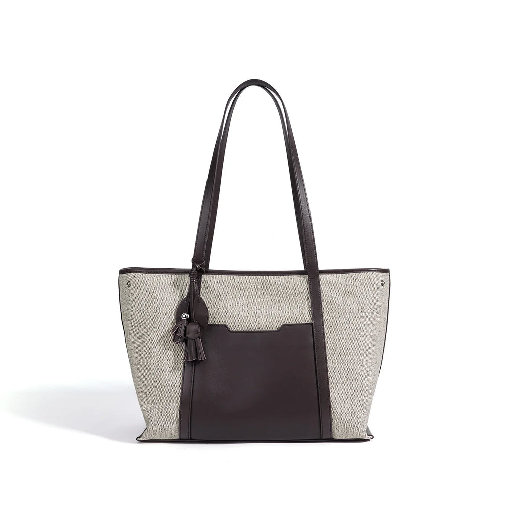 2026 New Style Canvas with Cowhide Tote Bags Casual Fashion Women's Shoulder Bag Large Capacity Ladys Handbags