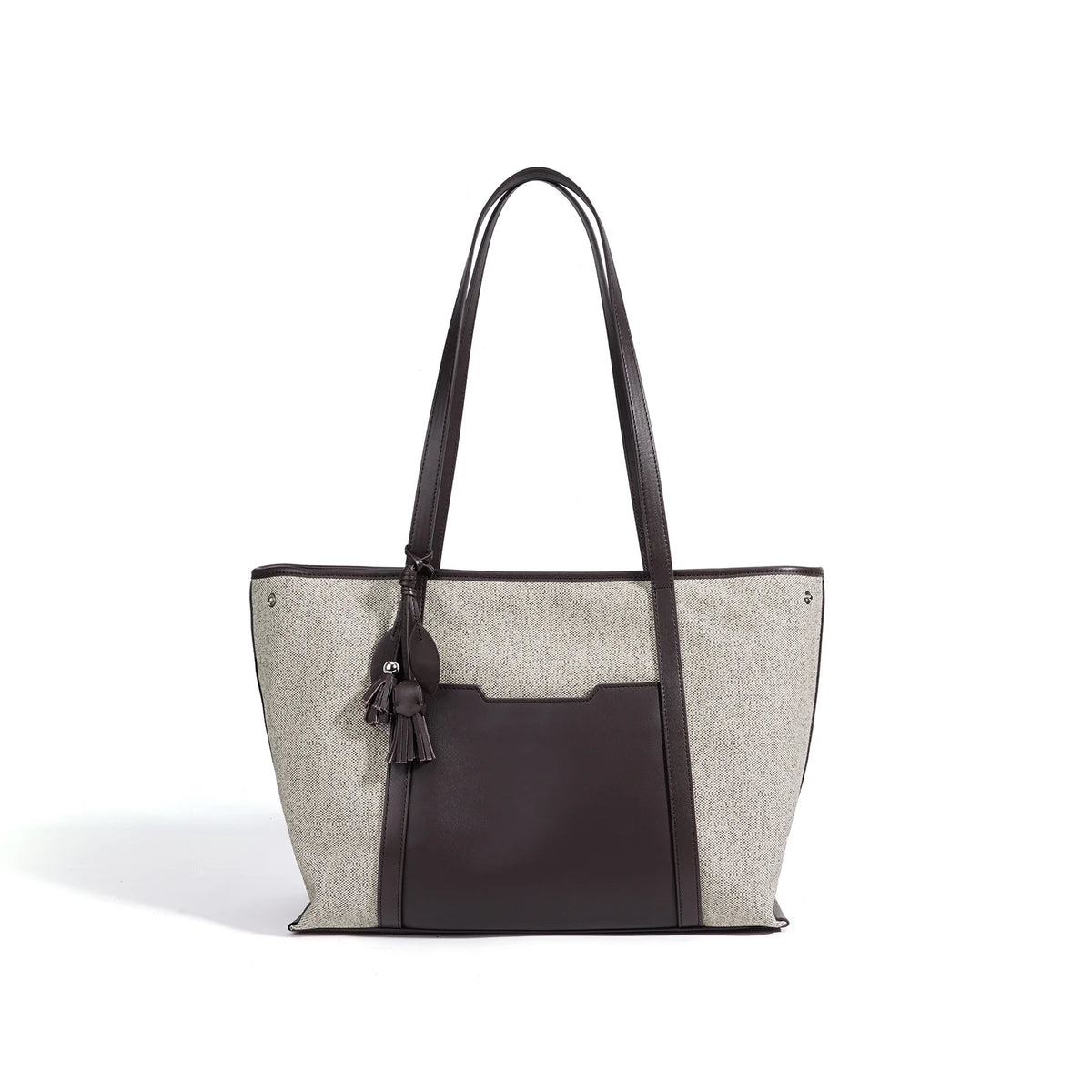 2026 New Style Canvas with Cowhide Tote Bags Casual Fashion Women's Shoulder Bag Large Capacity Ladys Handbags