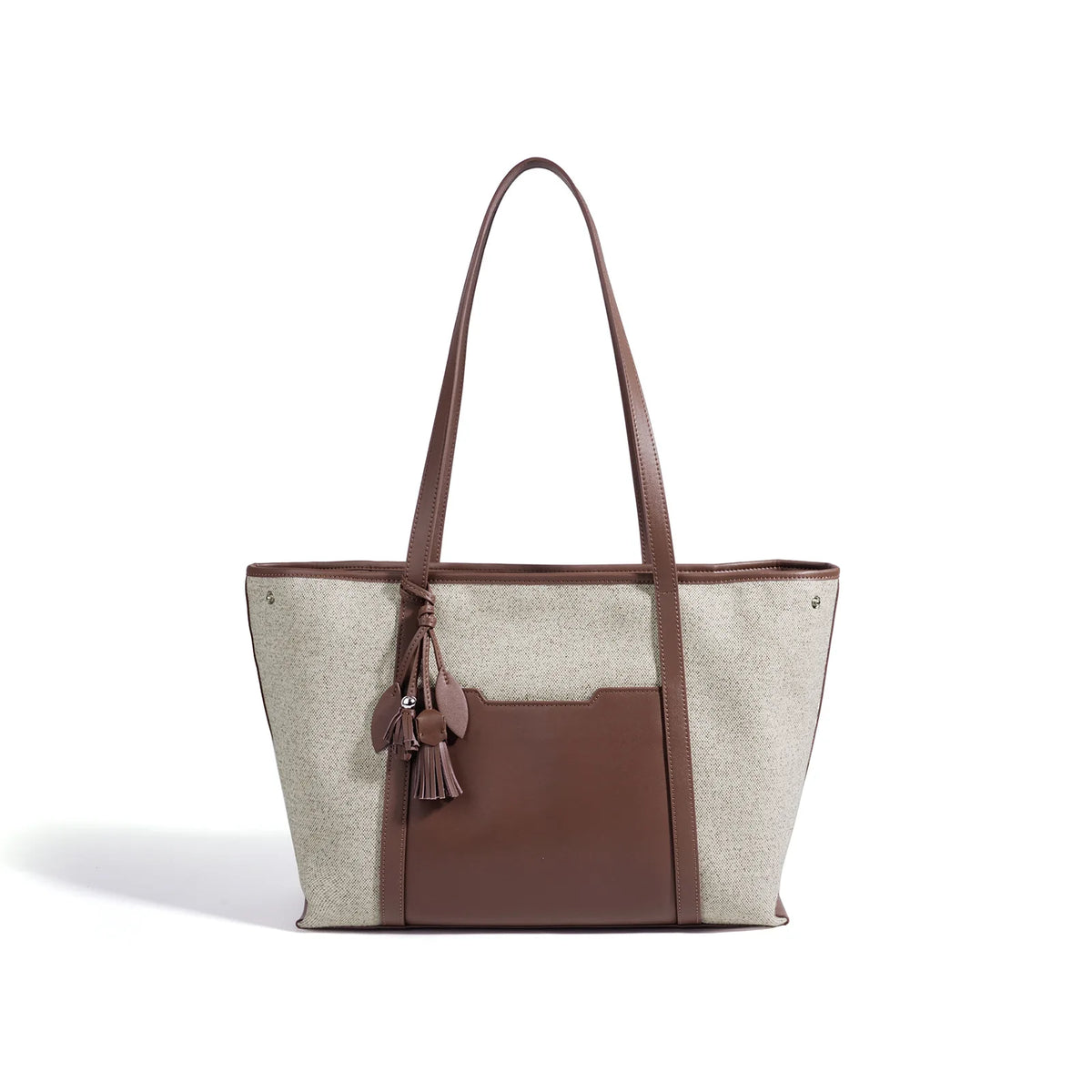 2026 New Style Canvas with Cowhide Tote Bags Casual Fashion Women's Shoulder Bag Large Capacity Ladys Handbags