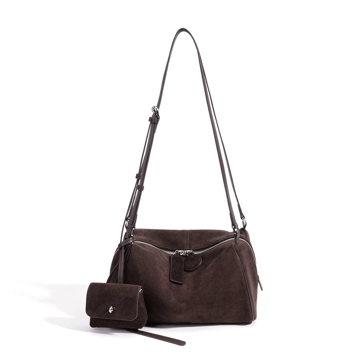 2026 New Suede Bags Autumn/Winter Nubuck Cowhide Women's Shoulder Bag Crossbody Bag Genuine Leather Ladies Bags