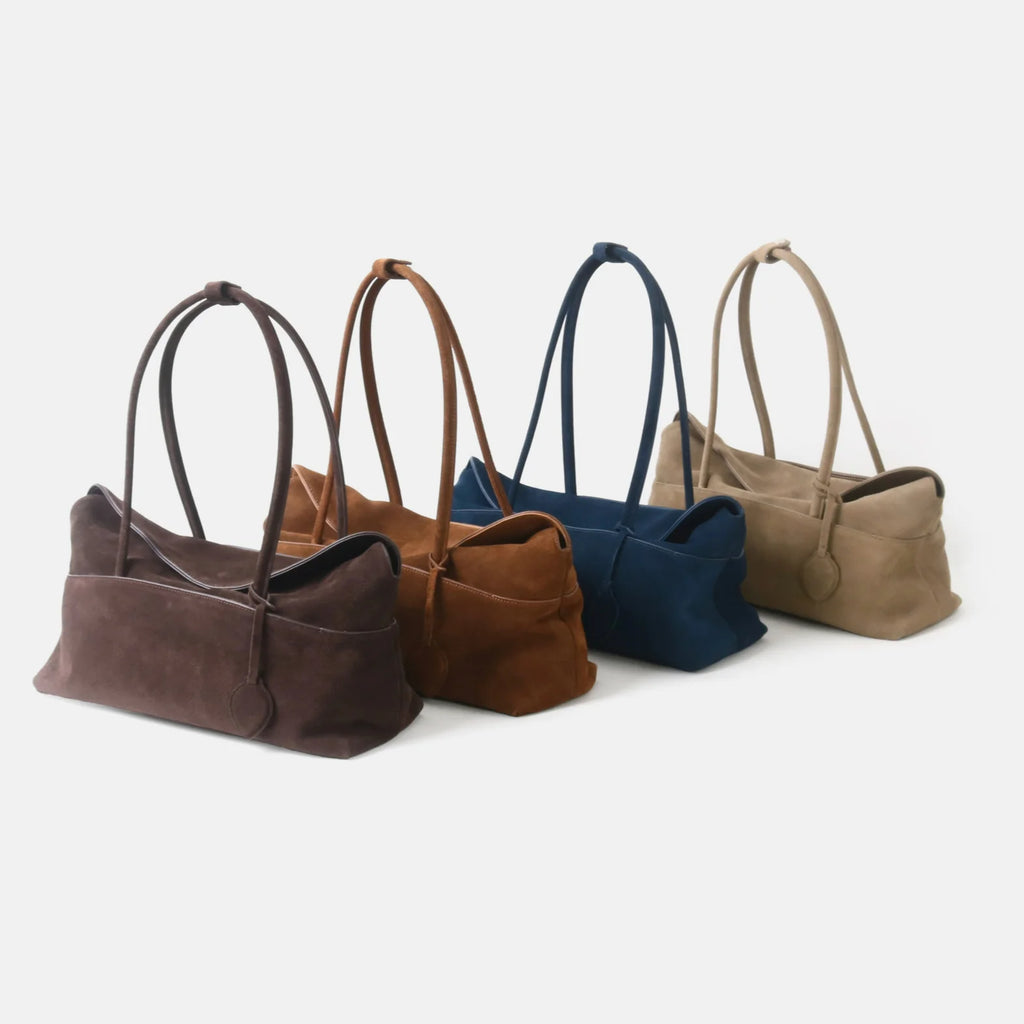 2026 New Suede Bags Casual Style Genuine Leather Women's Shoulder Bags High Quality Nubuck Cowhide Handbag for Women
