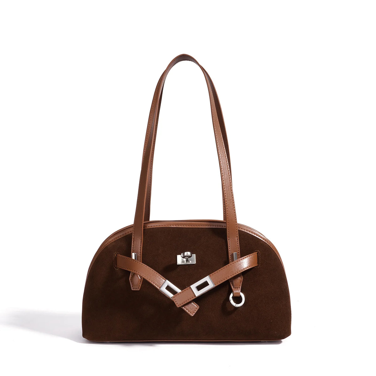 2026 New Suede Bags Design Fashion Nubuck Cowhide Ladies Shoulder Bags Underarm Bags Luxury Genuine Leather Women's Bags