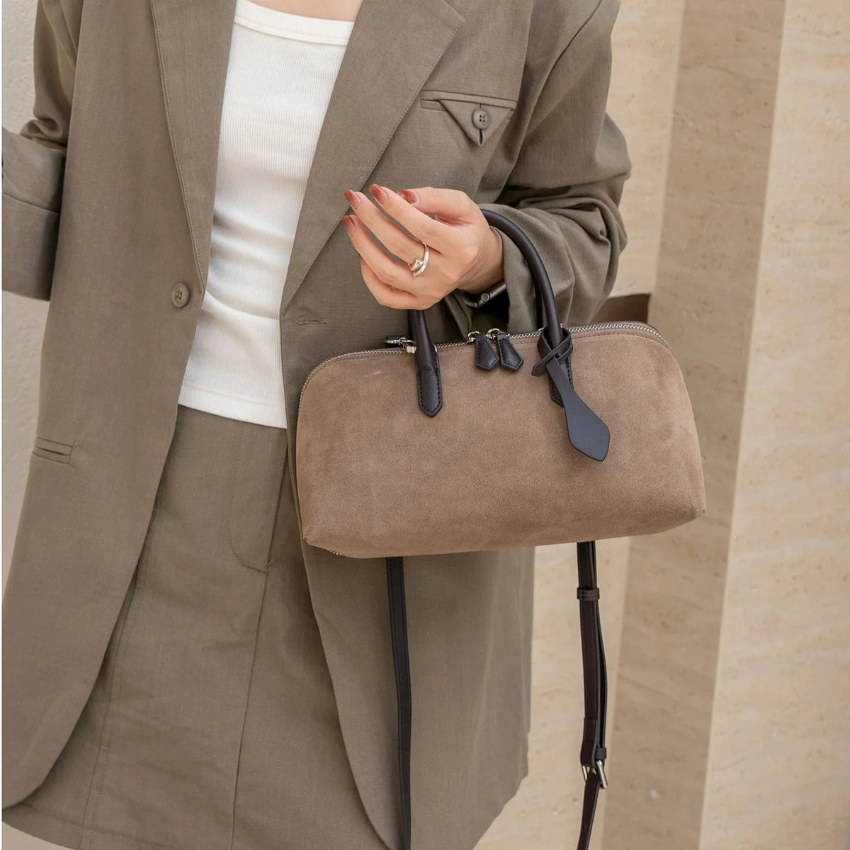 2026 New Suede Bags European Style Nubuck Cowhide Women's Handbags Crossbody Bags Genuine Leather Handbags for Women