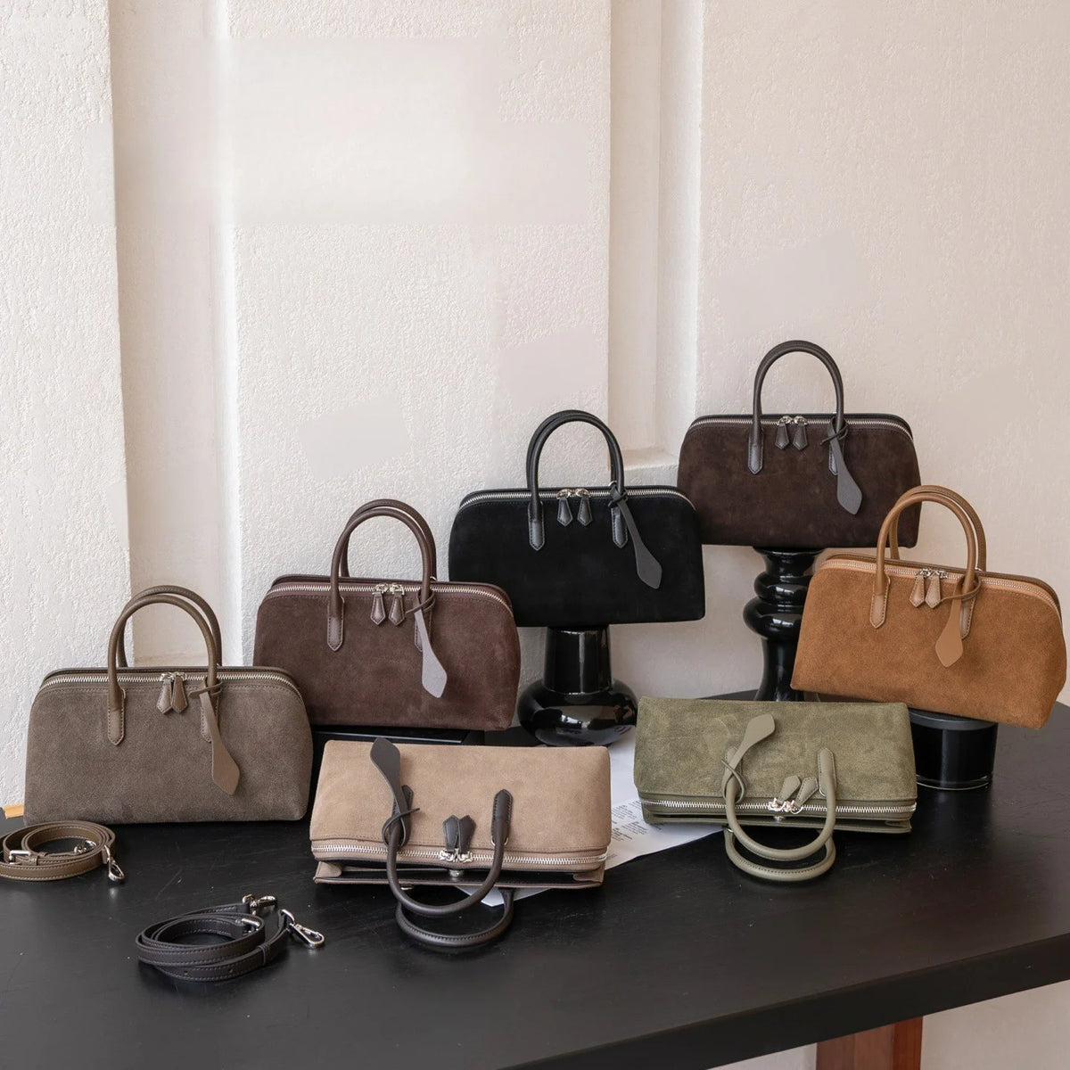 2026 New Suede Bags European Style Nubuck Cowhide Women's Handbags Crossbody Bags Genuine Leather Handbags for Women