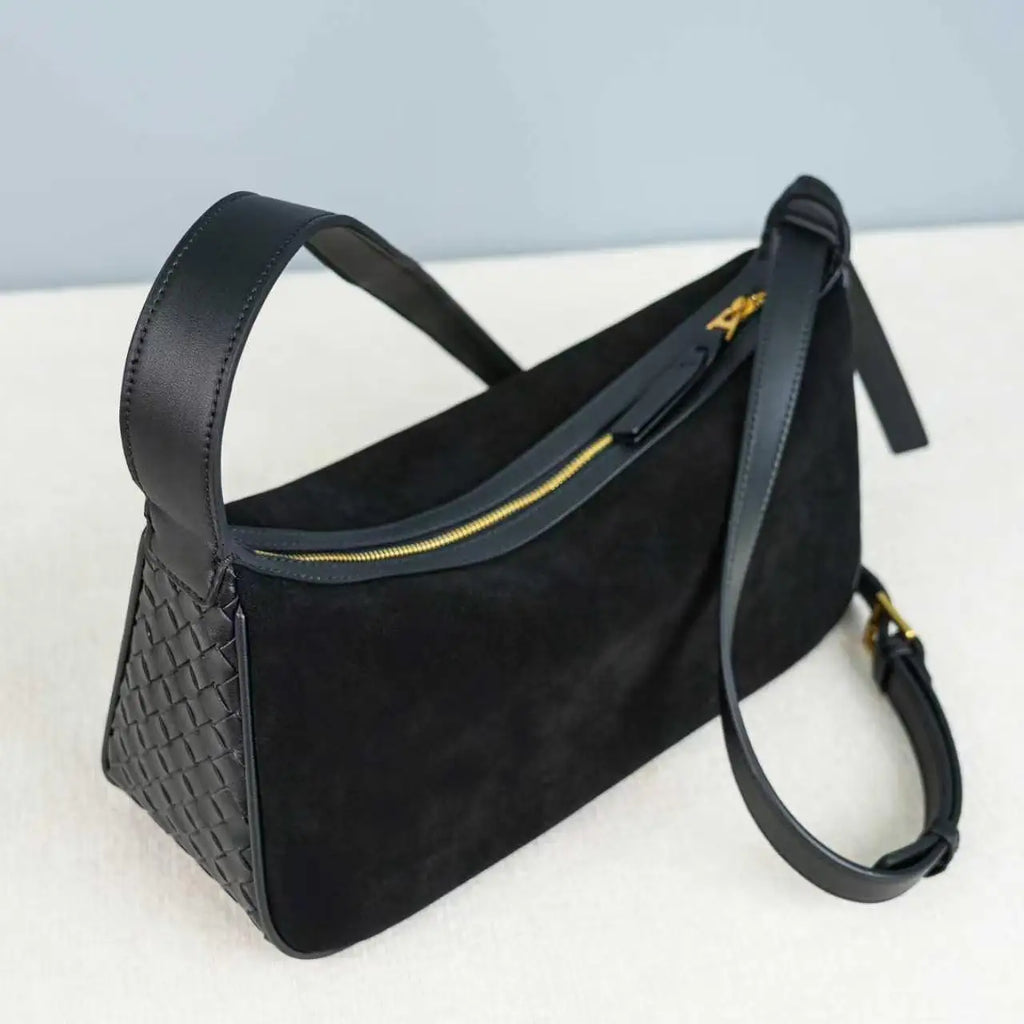 2026 New Suede Bags Retro Style Nubuck Cowhide Ladies Shoulder Bags Crossbody Bags Genuine Leather Women's Bags