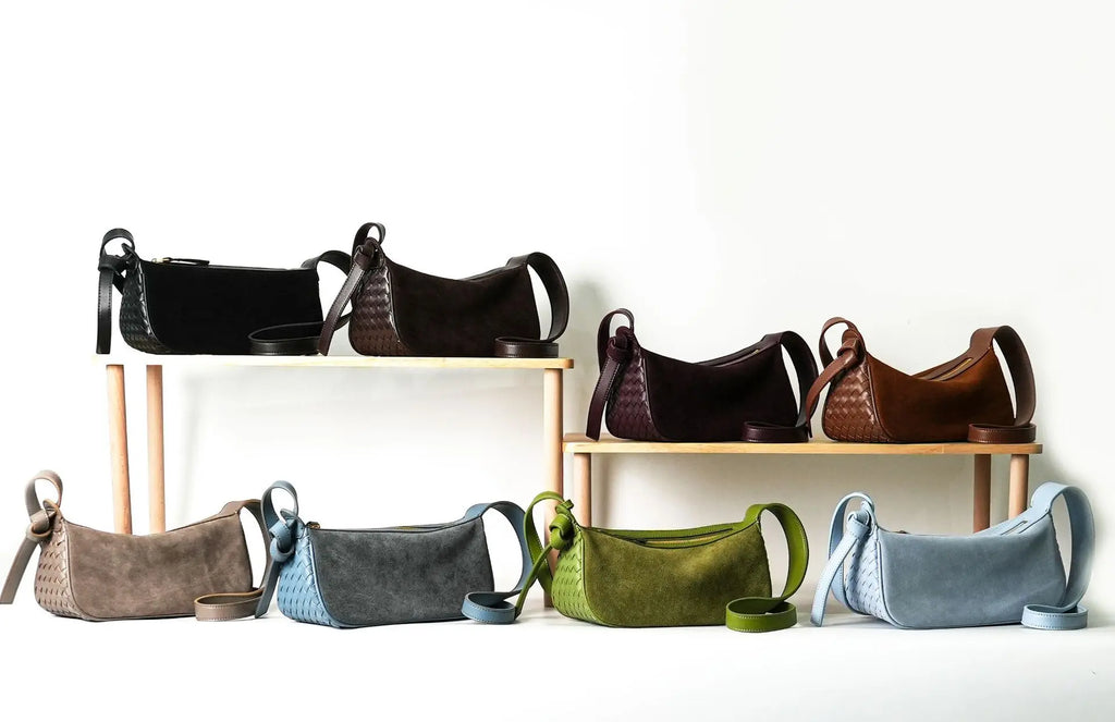 2026 New Suede Bags Retro Style Nubuck Cowhide Ladies Shoulder Bags Crossbody Bags Genuine Leather Women's Bags