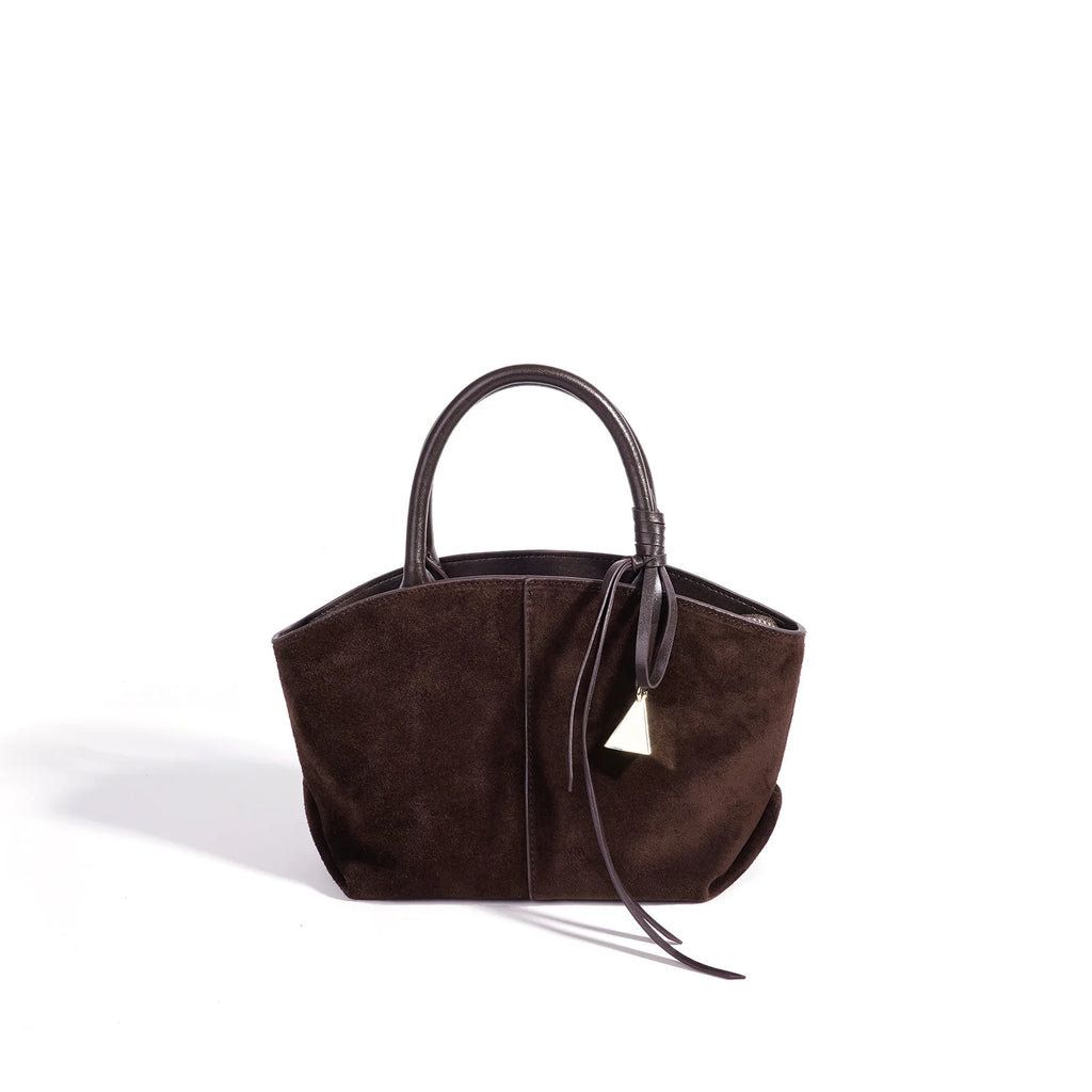 2026 New Suede Bags Women's Small Bags Retro Style Nubuck Cowhide Ladys Handbags Crossbody Bags Genuin Leather Ladies Bags