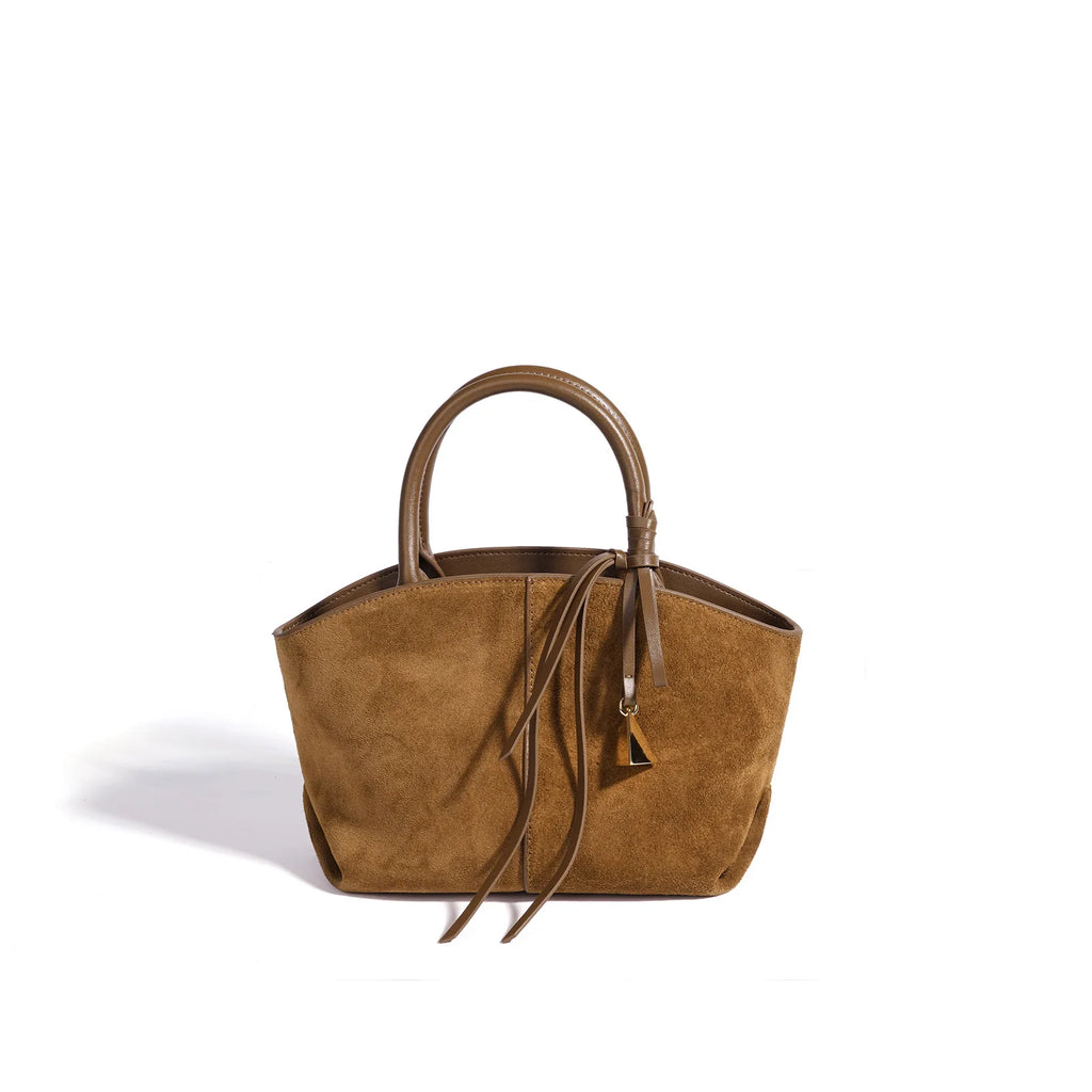 2026 New Suede Bags Women's Small Bags Retro Style Nubuck Cowhide Ladys Handbags Crossbody Bags Genuin Leather Ladies Bags