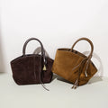 2026 New Suede Bags Women's Small Bags Retro Style Nubuck Cowhide Ladys Handbags Crossbody Bags Genuin Leather Ladies Bags
