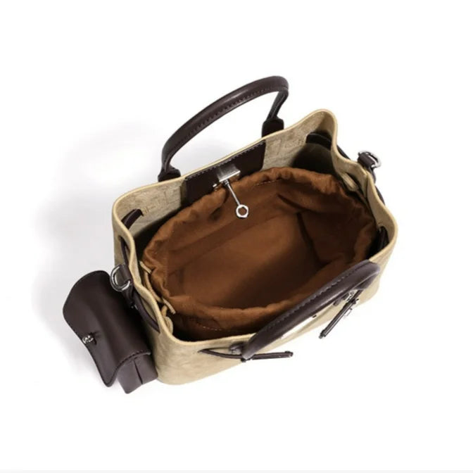 2026 New Suede Leather Bags Women's handbags Crossbody Shoulder Bags Retro Nubuck Cowhide Ladies Bags Bucket Bags
