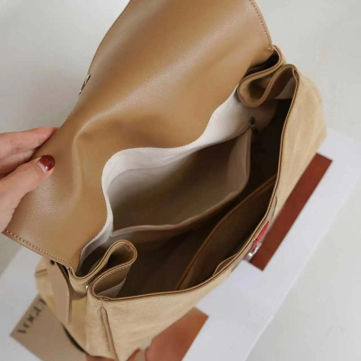 2026 New Suede Leather Women's Handbags Casual Fashion Nubuck Cowhide Ladies Shoulder Bag Crossbody Bag Genuine Leather Handbags